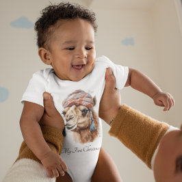 Body Para Bebé Camello navidad, personalizable