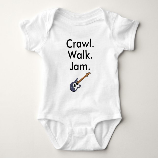Body Para Bebé Camino Rastreo Jam Guitar Baby Bodysuit (Anverso)