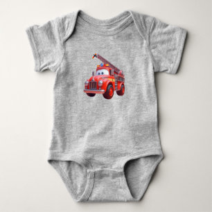 Body Para Bebé Camión de bomberos lindo