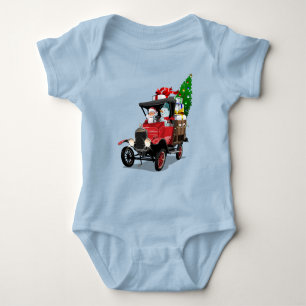 Body Para Bebé Camión de Navidad de dibujos animados