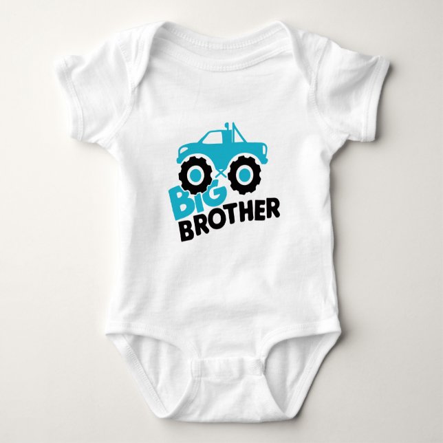 Body Para Bebé Camión Monstruo Hermano Mayor (Anverso)