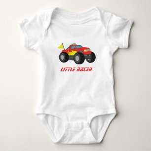 Body Para Bebé Camión Monstruo Rojo de Carreras, para Bebés Niños