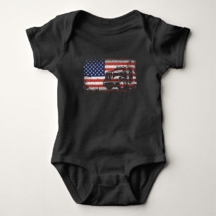 Body Para Bebé Camión norteamericano camionero bandera norteamer