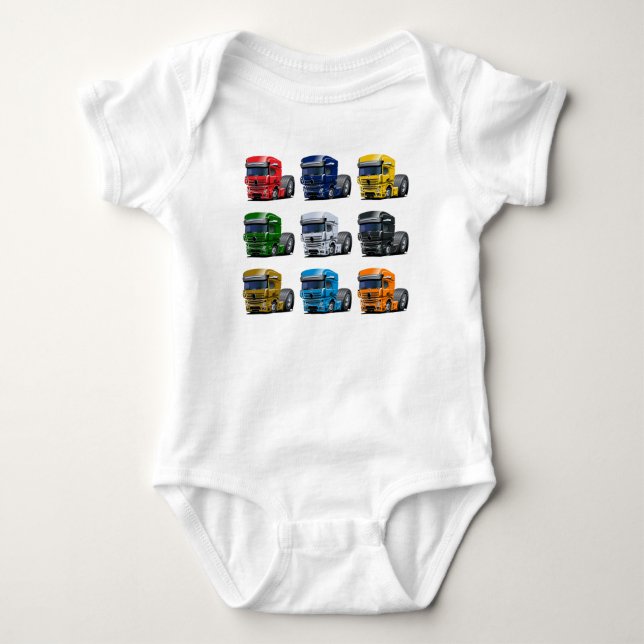 Body Para Bebé camión personalizado (Anverso)
