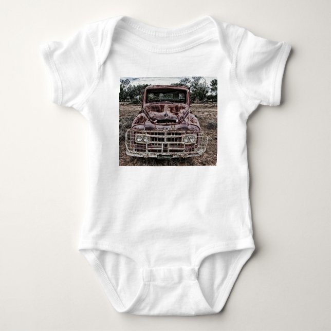 Body Para Bebé Camión Vintage Austin (Anverso)