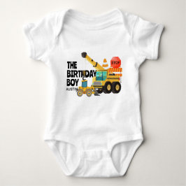 Body Para Bebé Camiones de Construcción | Fiesta de Cumpleaños d