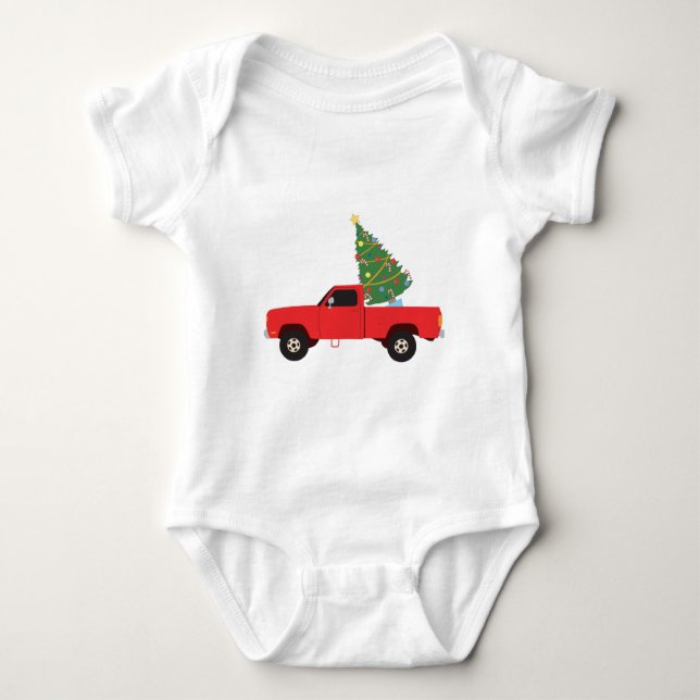 Body Para Bebé Camioneta de Navidad (Anverso)