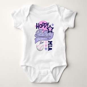 Body Para Bebé Camisas de béisbol del Día de la Niña