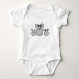 Body Para Bebé Camisas de tres ratones