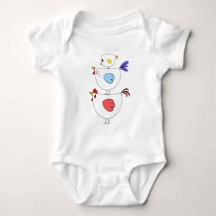 Body Para Bebé Camiseta adorable de la familia del polluelo del