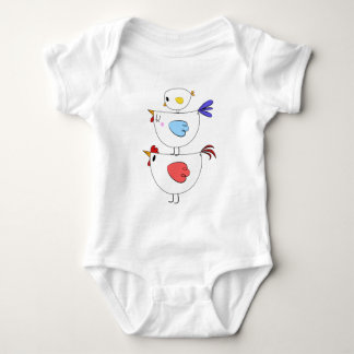 Body Para Bebé Camiseta adorable de la familia del polluelo del