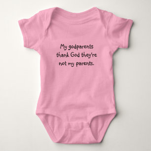 Body Para Bebé Camiseta agradecida divertida de los godparents