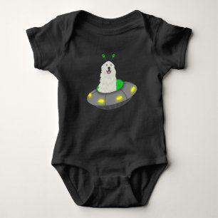 Body Para Bebé Camiseta Alien UFO Great Pyrenees