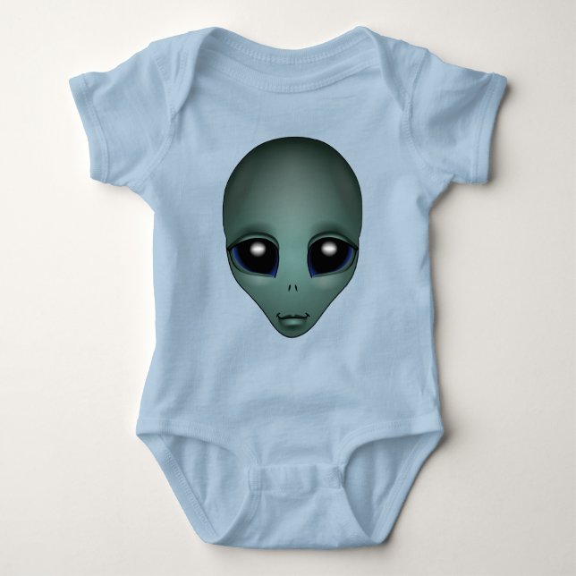 Body Para Bebé Camiseta alienígena orgánica para bebé chiflado (Anverso)