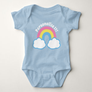 Body Para Bebé Camiseta arco iris retro
