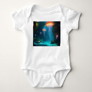 Body Para Bebé Camiseta Artística de Medusas - Resplandor Etéreo 