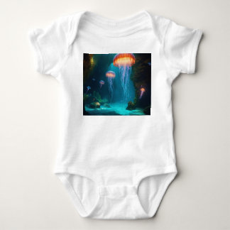 Body Para Bebé Camiseta Artística de Medusas - Resplandor Etéreo 