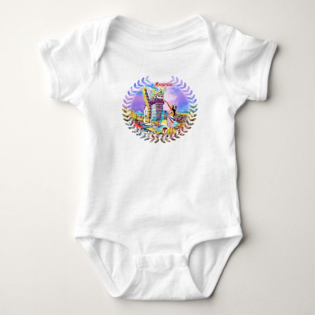 Body Para Bebé Camiseta asiria para bebés (Anverso)