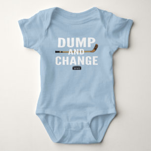 Body Para Bebé Camiseta azul de hockey para bebé Dump and Change