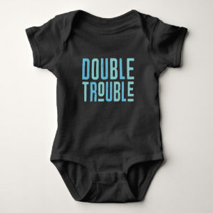 Body Para Bebé Camiseta Azul Doble Problema