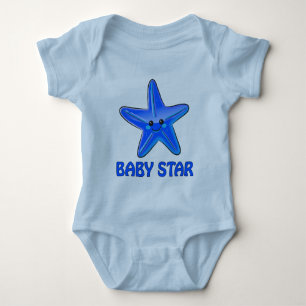 Body Para Bebé Camiseta azul estelar bebé lanza lanza