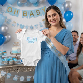 Body Para Bebé Camiseta Azul para Bebé de la Pandilla de Primos