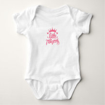 Camiseta bebé pequeña princesa corona rosa linda