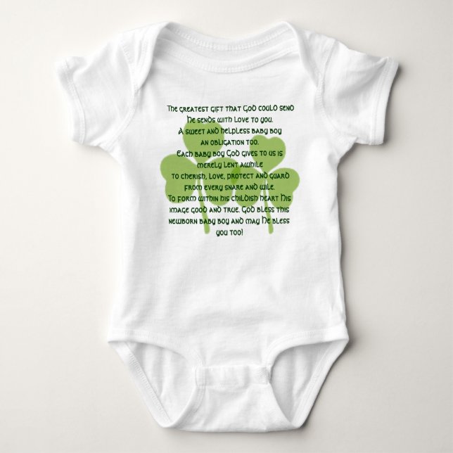 Body Para Bebé Camiseta benéfica irlandesa - Niño (Anverso)
