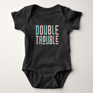 Body Para Bebé Camiseta Blue/Pink Doble Problema