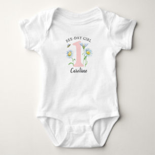 Body Para Bebé Camiseta/Body de Chica Cumpleaños Abeja con Rosas 