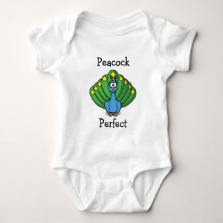 Body Para Bebé Camiseta bonita del bebé del pavo real