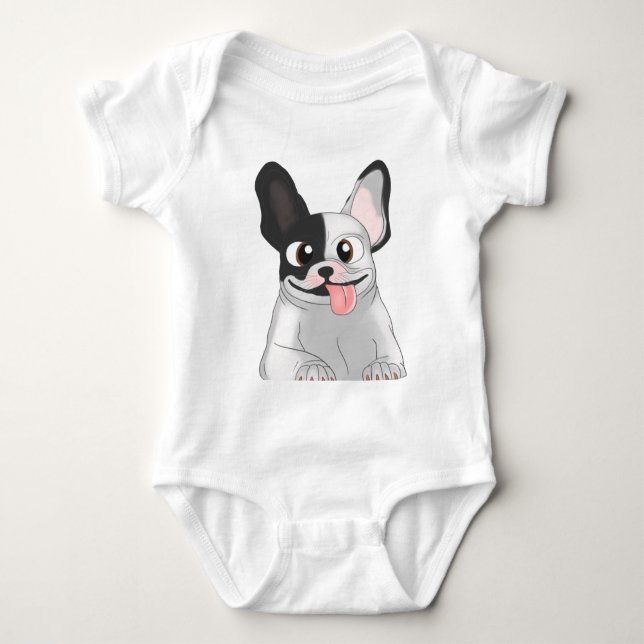 Body Para Bebé Camiseta buldogue (Anverso)