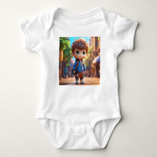 Body Para Bebé Camiseta Chibi Boy en 4D: Realismo Vívido