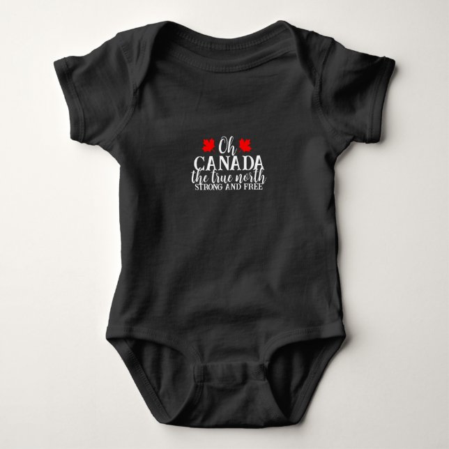 Body Para Bebé Camiseta coincidente con la familia Canada Day (Anverso)
