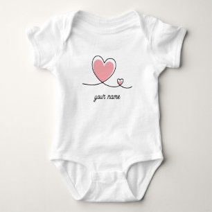Body Para Bebé Camiseta con diseño de corazón