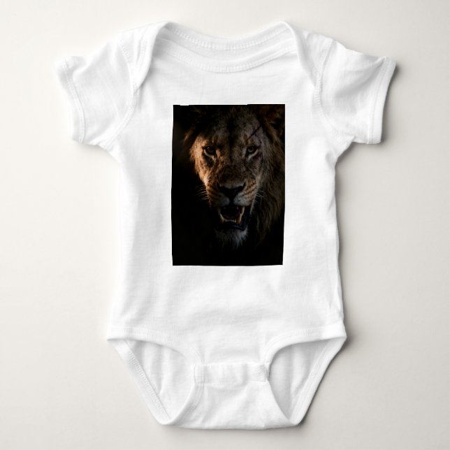 Body Para Bebé camiseta con un león (Anverso)