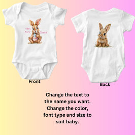 Body Para Bebé Camiseta conejo de Pascua