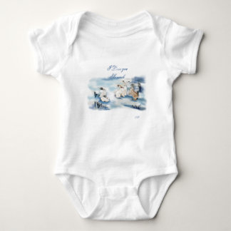 Body Para Bebé Camiseta conejos adorables dibujo digital 