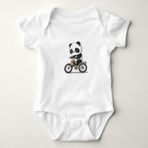 Body Para Bebé Camiseta Cute Panda Cycling Adventure