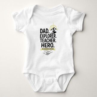 Body Para Bebé Camiseta Dad Explorer Teacher Hero | Padre Aventur