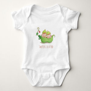 Body Para Bebé Camiseta de acuarela de bebés lindos guisantes gem