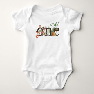 Body Para Bebé Camiseta de animales silvestres de un cumpleaños