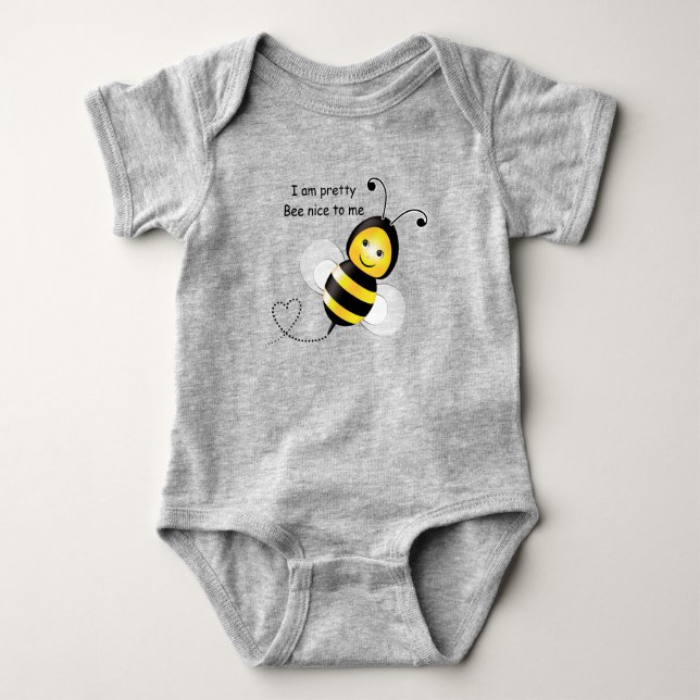 Body Para Bebé Camiseta de bebé Abeja Feliz (Anverso)
