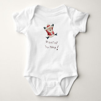 Body Para Bebé Camiseta de bebé adorable "Hooray Santa"