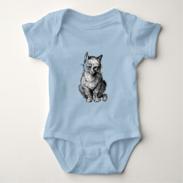 Body Para Bebé Camiseta de bebé animal gato lindo gruñón