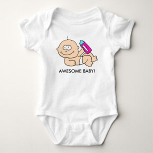 Body Para Bebé Camiseta de bebé "asombroso" Chica de Recién nacid