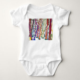 Body Para Bebé Camiseta de bebé blanca con árboles locos