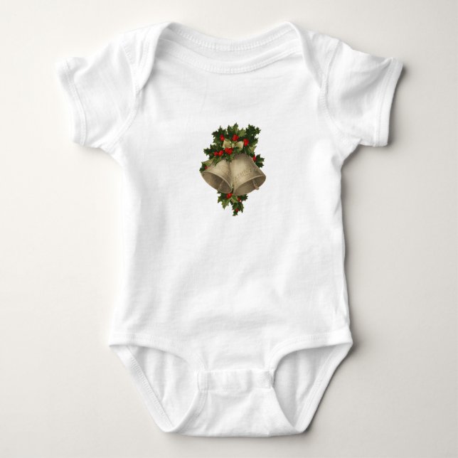 Body Para Bebé Camiseta de bebé Campanas de Navidad (Anverso)