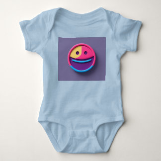Body Para Bebé Camiseta de bebé con emoticono sonriente adorable