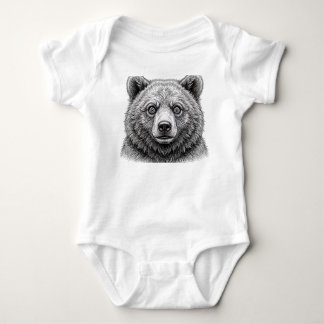 Body Para Bebé Camiseta de bebé con ilustración de un osezno marr
